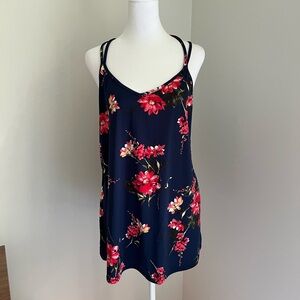 NWT PaperMoon Floral Criss-Cross Tank Top Size:1X